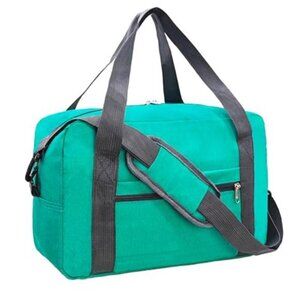 Foldable Carry On Luggage Bag Travel Duffel Personal Item Weekender Bag Teal